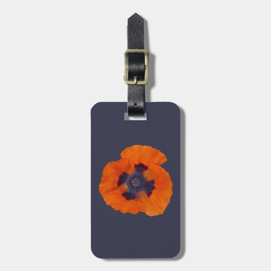 緋色オレンジポピー1 ラゲッジタグ (正面縦)