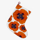 緋色オレンジポピー1 ラージクリスマスストッキング (正面 (吊り時))