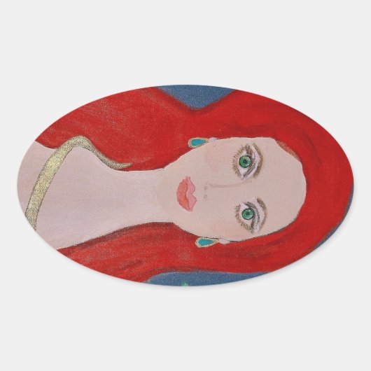 緋色シール 楕円形シール (正面)