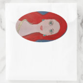 緋色シール 楕円形シール (バッグ)