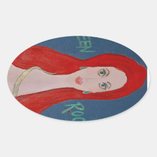 緋色シール 楕円形シール