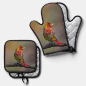 緋色タネガー成形オリジナル写真 鍋つかみ&鍋敷きセット (正面/裏面)