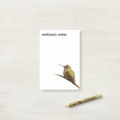 緋色トランペツネのアンナのハミングバード ポストイット (デスク上)