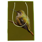 緋色トランペツネのアンナのハミングバード ミディアムペーパーバッグ (正面)