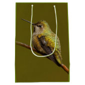 緋色トランペツネのアンナのハミングバード ミディアムペーパーバッグ (裏面)