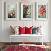 緋色バラポートレート蝶クロックフローラ 薄葉紙