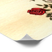 緋色バラ妖精ファンタジーアートポスター ポスター (角)