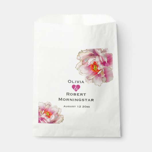 緋色ピンクフローラ牡丹 フェイバーバッグ (正面)