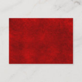 緋色ベルベットフレームヴィンテージ結婚オーナメントサイト エンクロージャーカード (裏面)