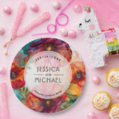 緋色ペタルエレガンス ペーパープレート (パーティー)