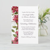 緋色ポインセチア結婚フローラ 招待状 (スタンド正面)