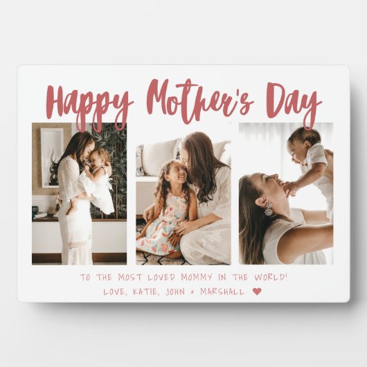緋色モダン書道3写真母の日 フォトプラーク (正面)