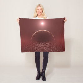 緋色海月 フリースブランケット