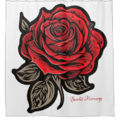 緋色調和 シャワーカーテン (正面)