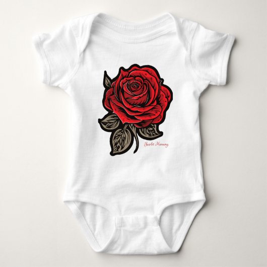 緋色調和 ベビーボディスーツ (正面)