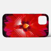 "緋色開花:赤ハイビスカス万華鏡のように千変万化するパターン" Case-Mate iPhoneケース (裏面 (横))