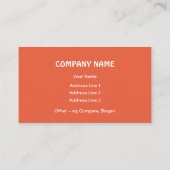 緋色、オレンジ、緑、青王室のの名刺 名刺 (裏面)