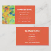 緋色、オレンジ、緑、青王室のの名刺 名刺 (正面/裏面)