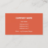 緋色、オレンジ、緑、青王室のの名刺 名刺 (裏面)