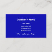 緋色、黄、緑、青王室のの名刺 名刺 (裏面)