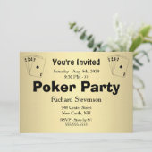総カスタム文字トランプのポーカーパーティの招待状 招待状 (スタンド正面)