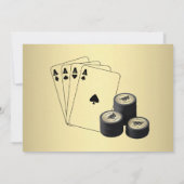 総カスタム文字トランプのポーカーパーティの招待状 招待状 (裏面)