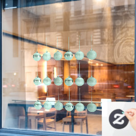 総ビーズ飾りのクリスマスオーナメントベクトルデザイン ウィンドウサイン