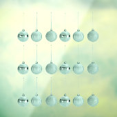 総ビーズ飾りのクリスマスオーナメントベクトルデザイン ウィンドウサイン (シート3)