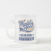 総務部長(世界のベスト)のためのギフトのアイディア フロストグラスマグカップ (左)