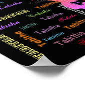 総合体育科バッグパーソナライズされた名オールオーバー ポスター (角)