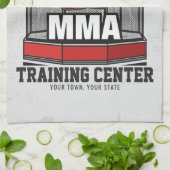 総合格闘技 MMA ファイト トレーニングを追加 キッチンタオル (折り畳み)
