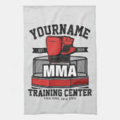 総合格闘技 MMA ファイト トレーニングを追加 キッチンタオル (縦)