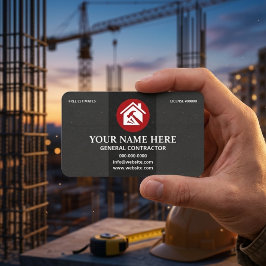 総合請負業者 プロフェッショナル チャコール & レッド 名刺