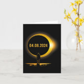 総和04 08 24 おもしろい Eclipse 2024 カード (黄色い花)