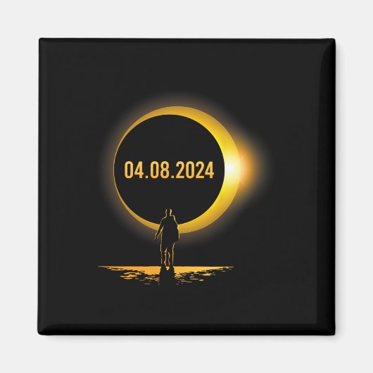 総和04 08 24 おもしろい Eclipse 2024 マグネット (正面)