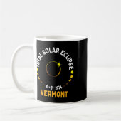 総和04 08 24 太陽の Eclipse 2024 Vermont コーヒーマグカップ (左)