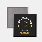 総和04 08 24 太陽の Eclipse 2024 Vermont マグネット (正面/裏面)