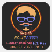 総太陽の食威厳がある21 2017おもしろい海馬 スクエアシール (正面)