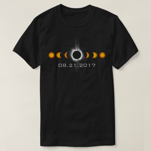 総太陽の食威厳がある21 2017 Sun Moon Zip Tシャツ (デザイン正面)