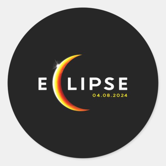 総太陽の食04.08.24 2024年4月8日Eclipse ラウンドシール (正面)