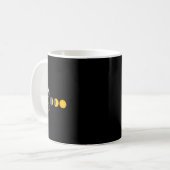 総太陽の食2024年4月8日おもしろいフェーズTotali コーヒーマグカップ (正面左)