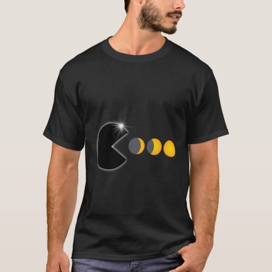 総太陽の食2024年4月8日おもしろいフェーズTotali Tシャツ (正面)