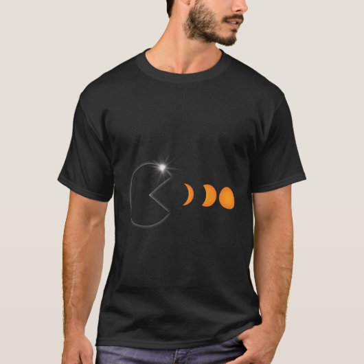 総太陽の食2024年4月8日おもしろいフェーズTotali Tシャツ (正面)