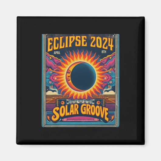 総太陽の食2024年4月8日北 マグネット (正面)