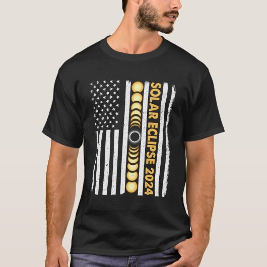 総太陽のEclipse 2024全質位相アメリカ Tシャツ (正面)