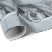 総括的なオリジナルのアートワークの下のチワワ ラッピングペーパー (ロールコーナー)