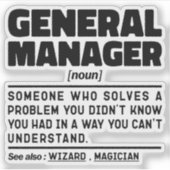 総支配人は私が物を作ろうとしているおもしろい諺 シール (正面)