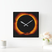 総日食の近く スクエア壁時計 (ホーム)