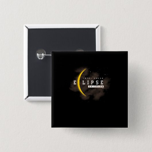 総日食のAnnularity食の月 缶バッジ (正面&裏面)