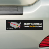 総日食- 2017年-私はそれを見ました! バンパーステッカー (車上)